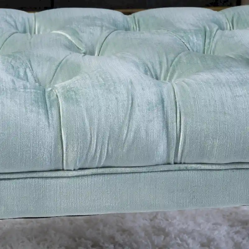 Tufted Velvet Ottoman Bench