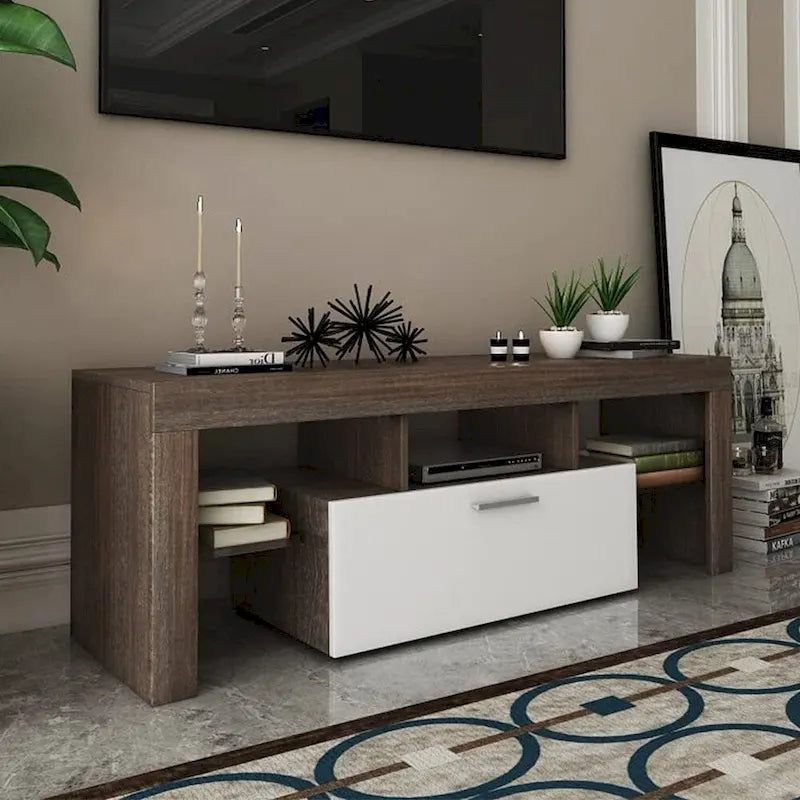 Meuble TV LED 51" avec Armoire et Rangement