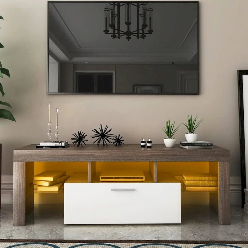 Meuble TV LED 51" avec Armoire et Rangement