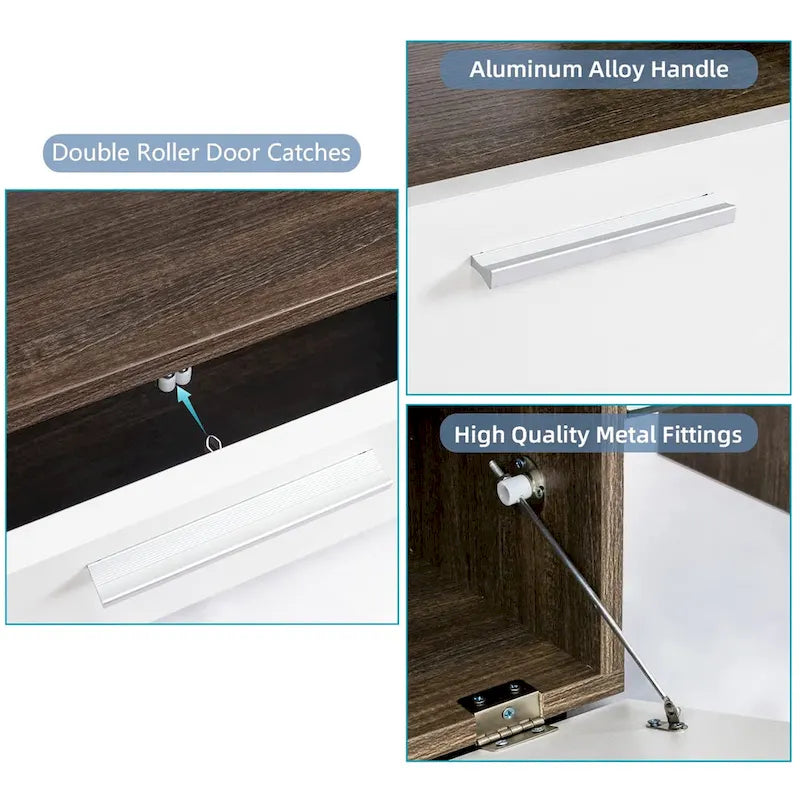 Meuble TV LED 51" avec Armoire et Rangement
