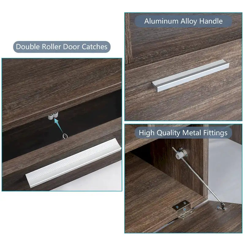 Meuble TV LED 51" avec Armoire et Rangement
