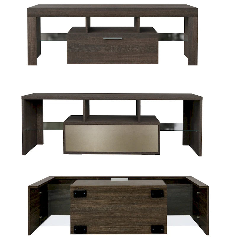 Meuble TV LED 51" avec Armoire et Rangement