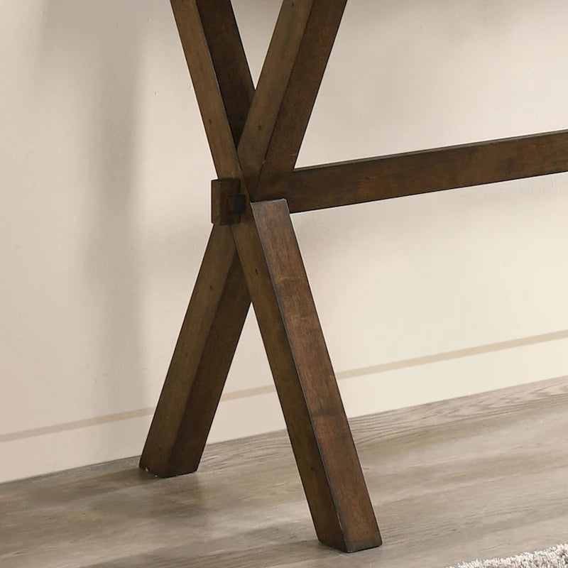 Table de canapé transitoire en bois massif de noyer de 47 pouces