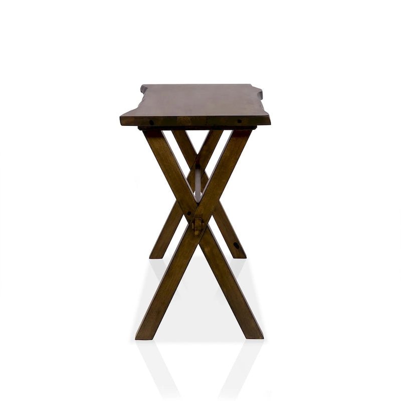 Transitional Walnut 47-inch Solid Wood Sofa Table