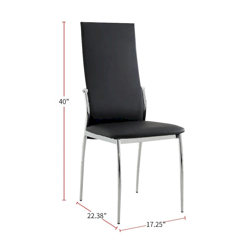 Lot de 2 chaises de salle à manger en similicuir