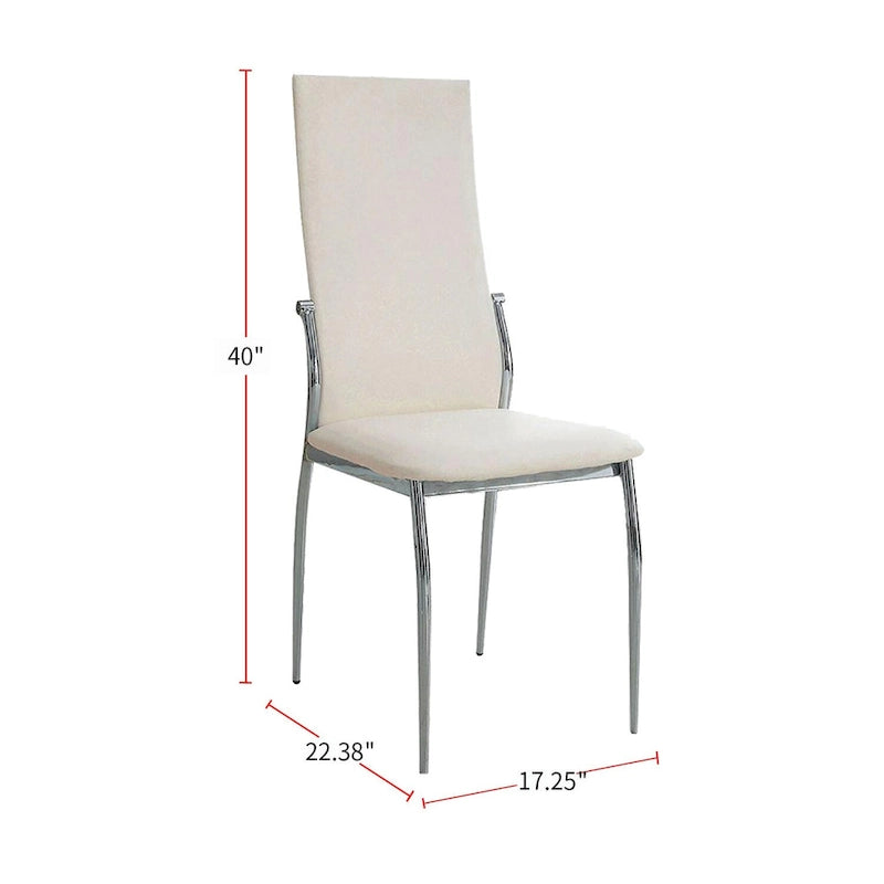 Lot de 2 chaises de salle à manger en similicuir