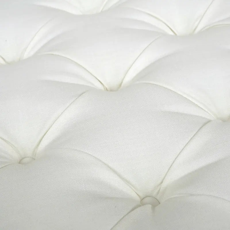 Tufted Cocktail Ottoman with Pleated Skirt
