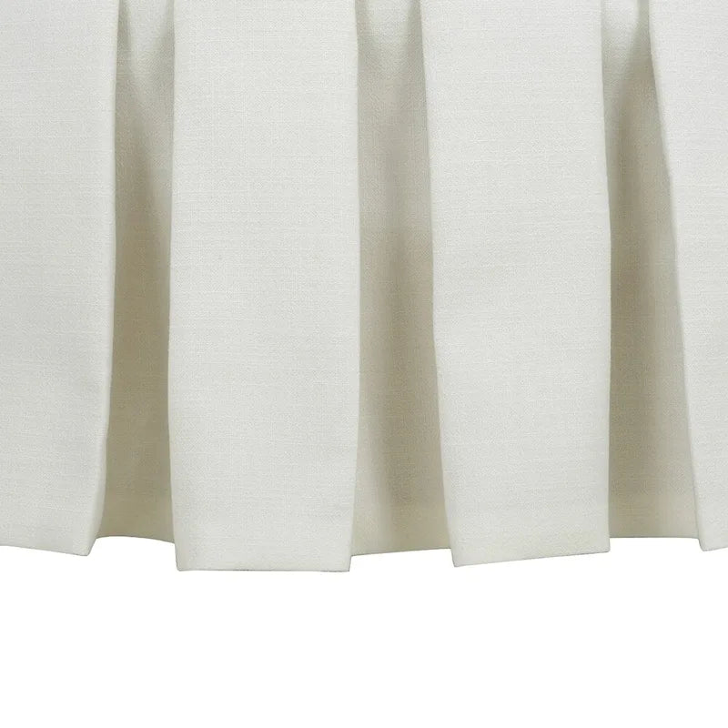 Tufted Cocktail Ottoman with Pleated Skirt