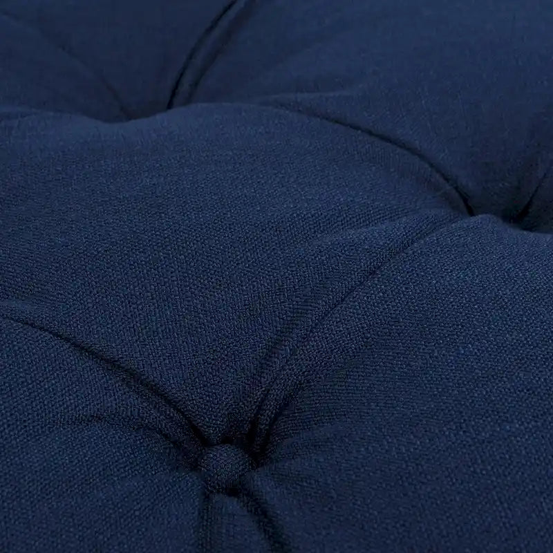Tufted Cocktail Ottoman with Pleated Skirt