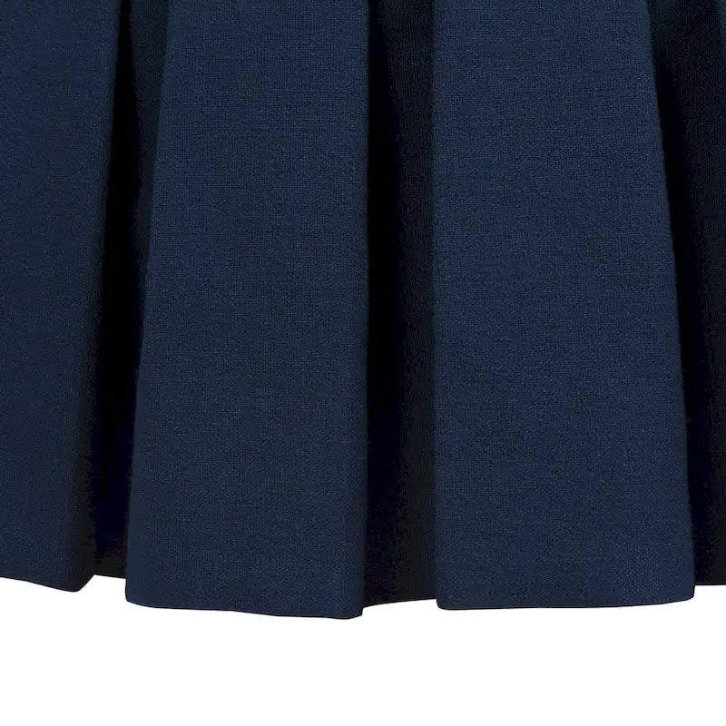 Tufted Cocktail Ottoman with Pleated Skirt