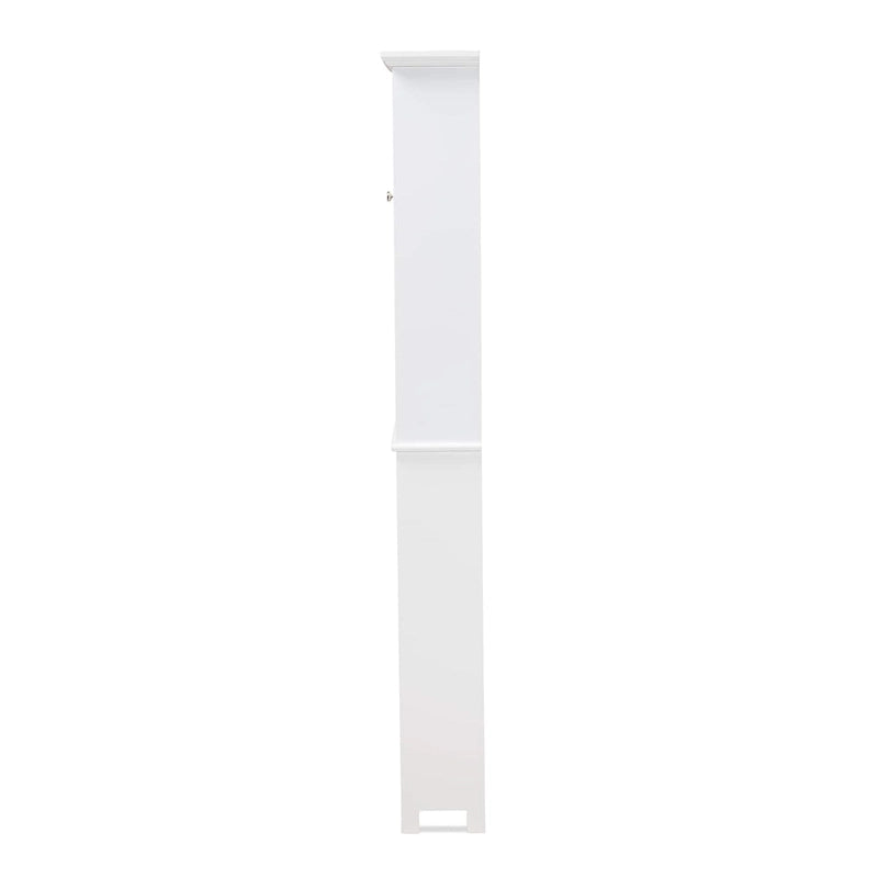 Meuble de rangement de salle de bain blanc en bois fini à poser au-dessus des toilettes