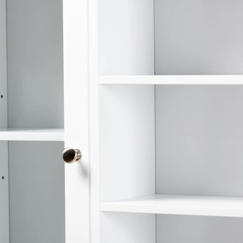 Meuble de rangement de salle de bain blanc en bois fini à poser au-dessus des toilettes