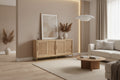 Bengal Manor Natural Cane 4 Sliding Door Sideboard