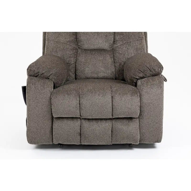Fauteuil inclinable électrique surdimensionné avec massage et chaleur, double moteur, porte-gobelets et poche latérale, capacité de 180 kg