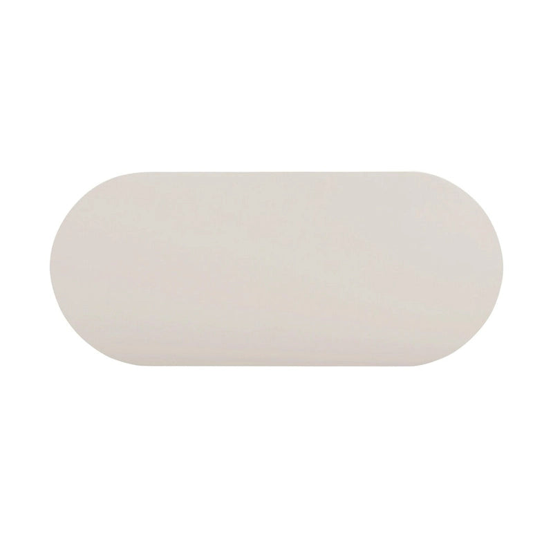 Table basse ovale crème