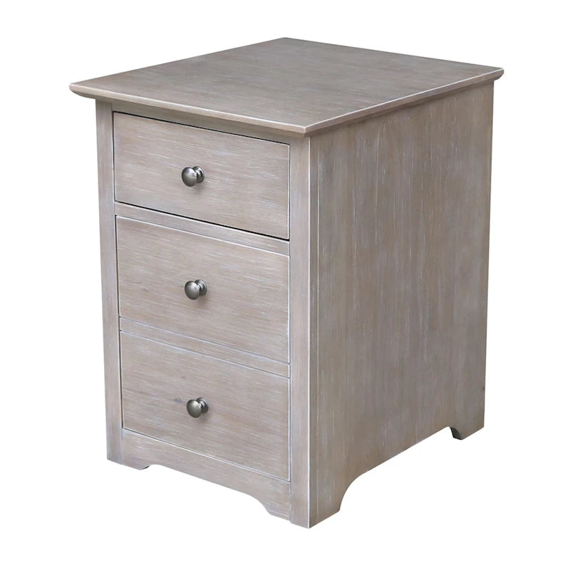Two Drawer File Cabinet with Desk and Chair