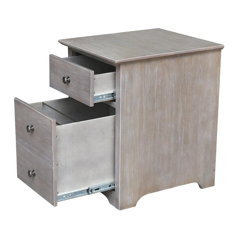 Two Drawer File Cabinet with Desk and Chair