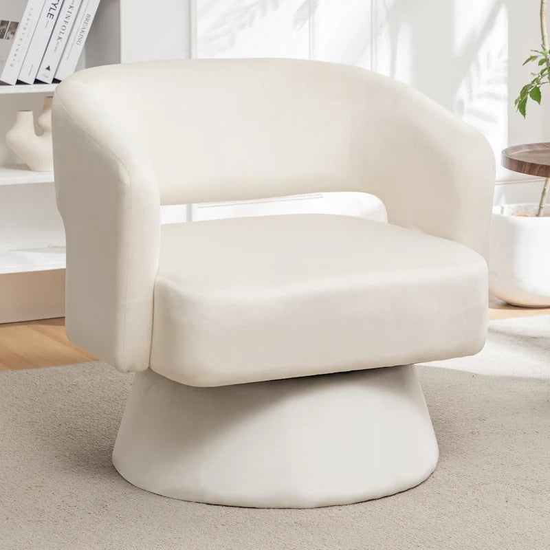 Fauteuil pivotant en forme de tonneau