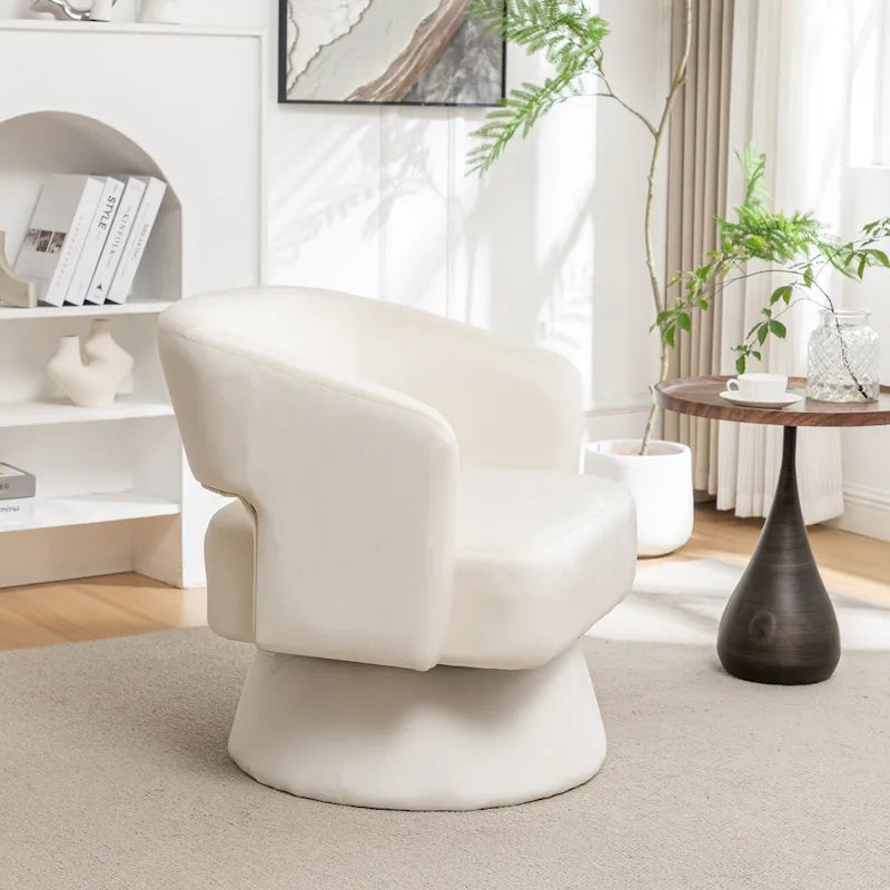 Fauteuil pivotant en forme de tonneau