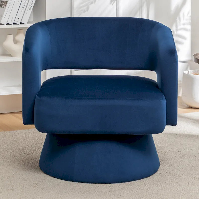 Fauteuil pivotant en forme de tonneau