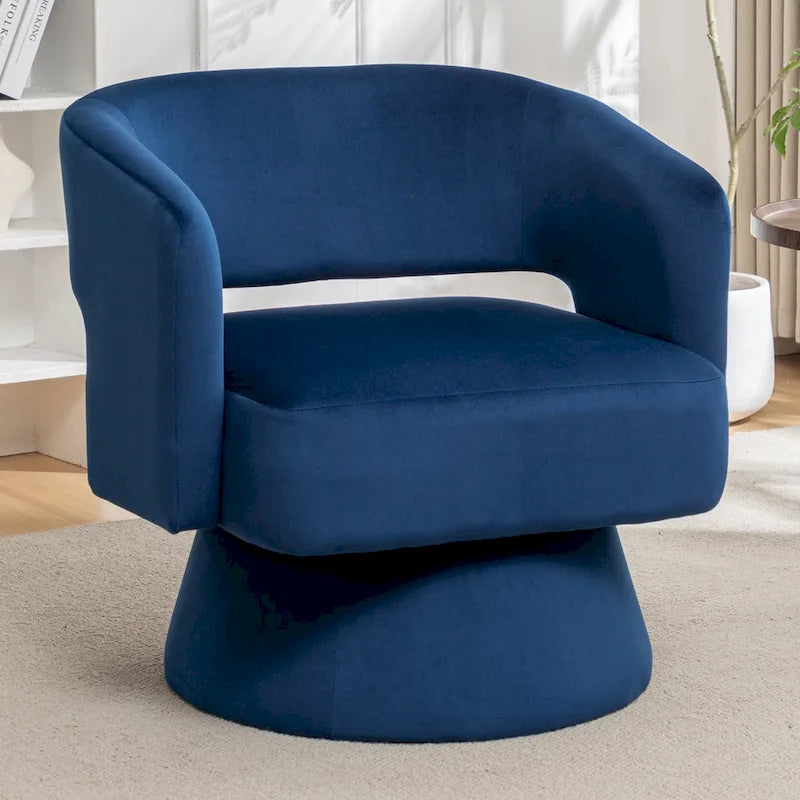 Fauteuil pivotant en forme de tonneau