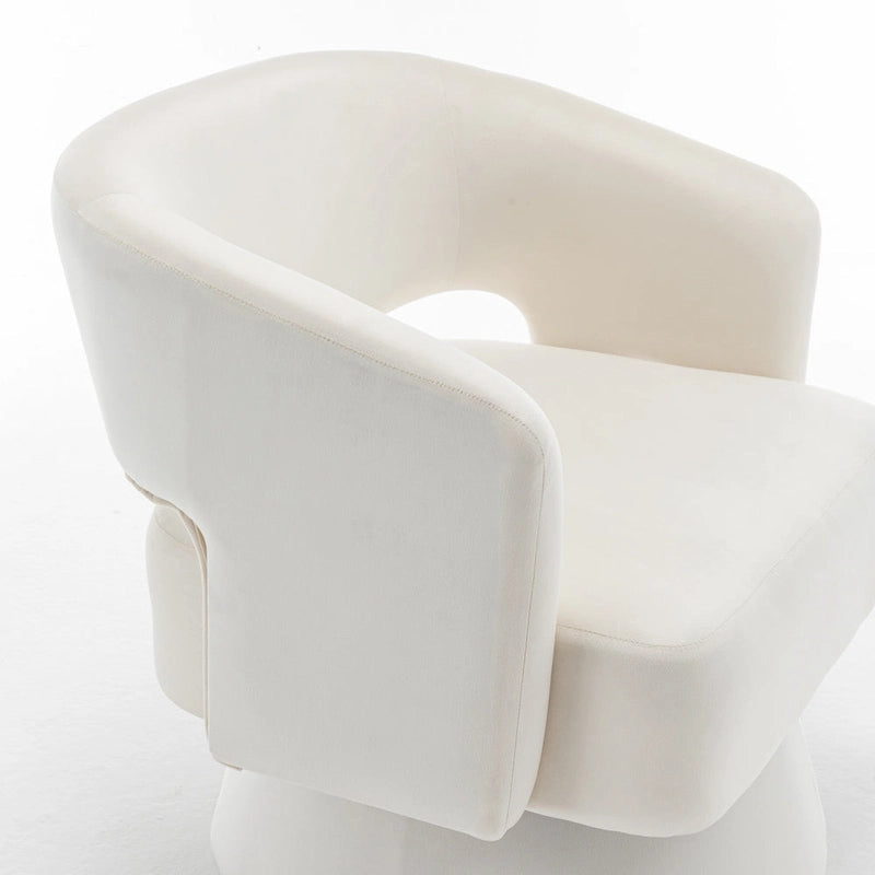 Fauteuil pivotant en forme de tonneau