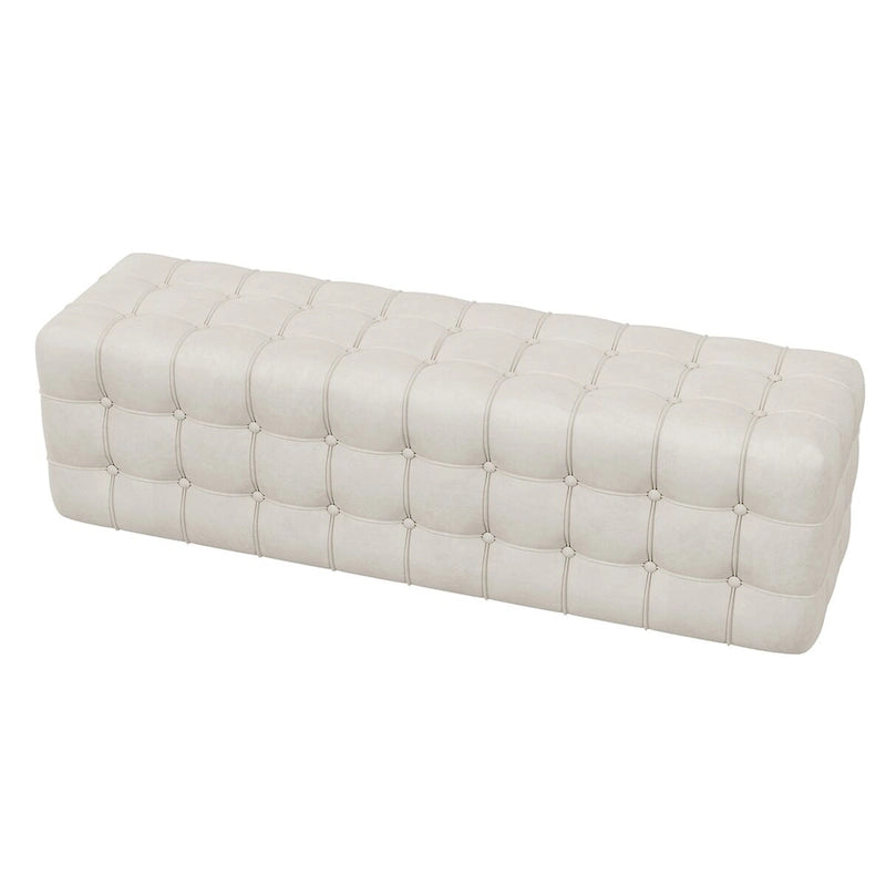 Velvet Upholstered Ottoman Rectangular Footstool