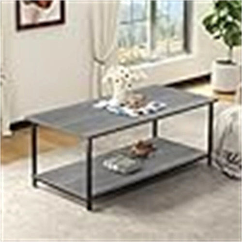 2-Tier Coffee Table with Open Shelves