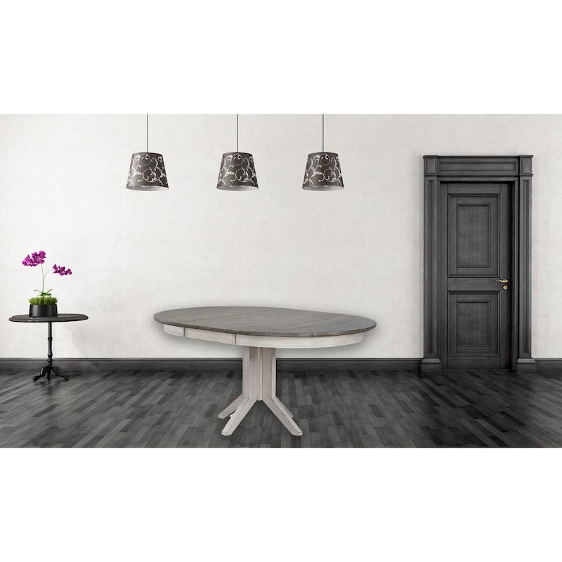Round Contemporary Dining Table in Ash