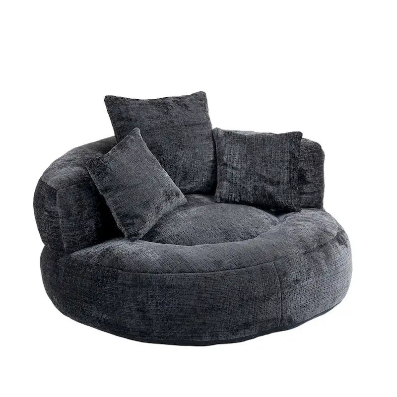 Fauteuil poire haut dossier en chenille
