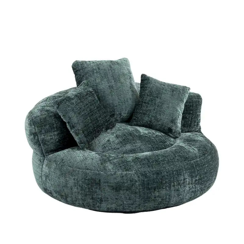 Fauteuil poire haut dossier en chenille