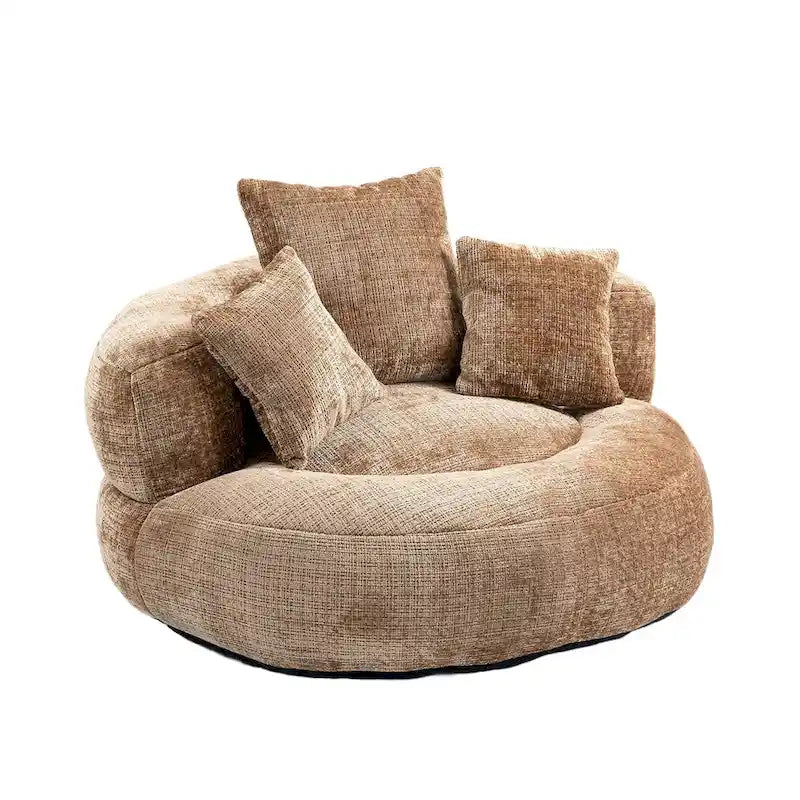 Fauteuil poire haut dossier en chenille