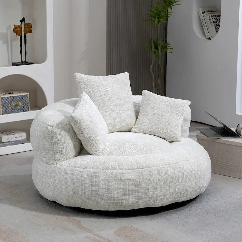 Fauteuil poire haut dossier en chenille