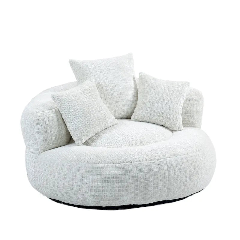 Fauteuil poire haut dossier en chenille