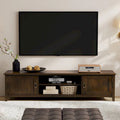 Meuble TV en bois massif de 183 cm de large pour téléviseurs jusqu'à 203 cm