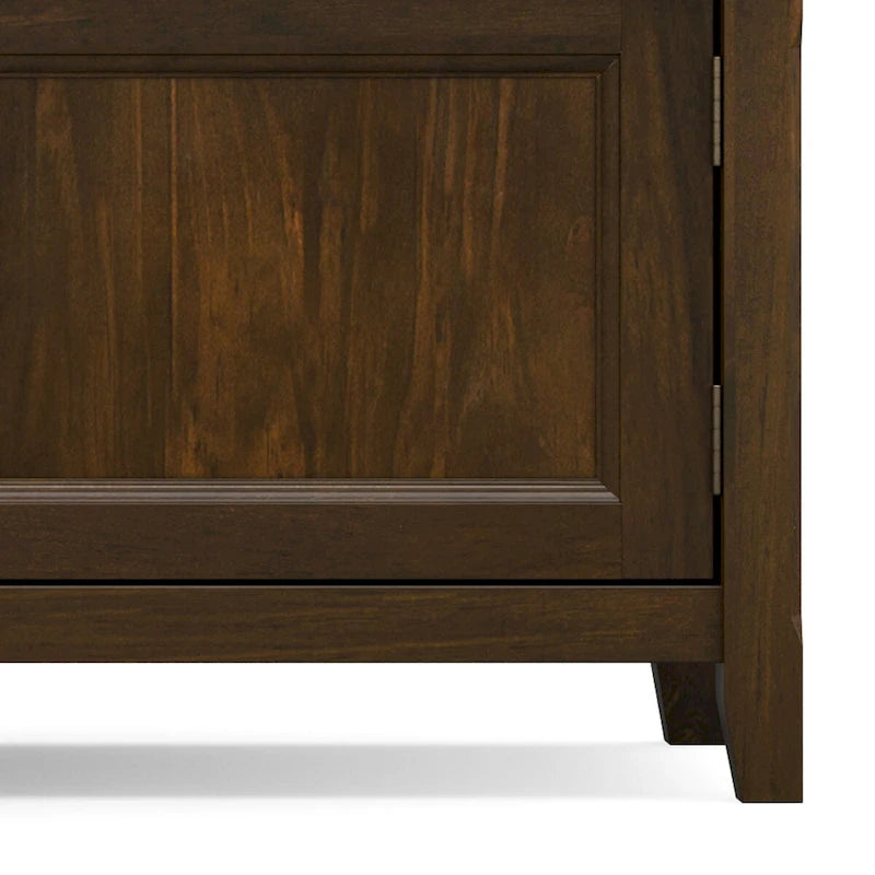 Meuble TV en bois massif de 183 cm de large pour téléviseurs jusqu'à 203 cm