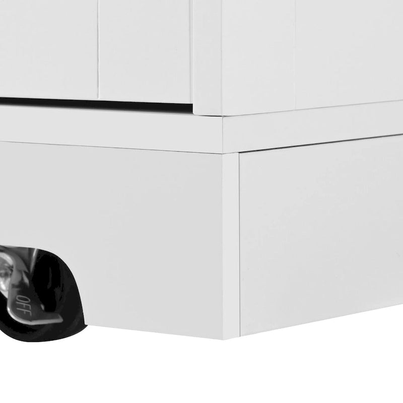 Kitchen Island with 2 Drop Leaf, Rolling Cart on 5 Wheels, Power Outlet, Folding Dining Table, Spice & Towel Rack, 3 Drawers