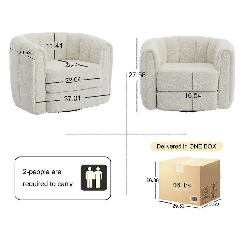 Fauteuil pivotant rond