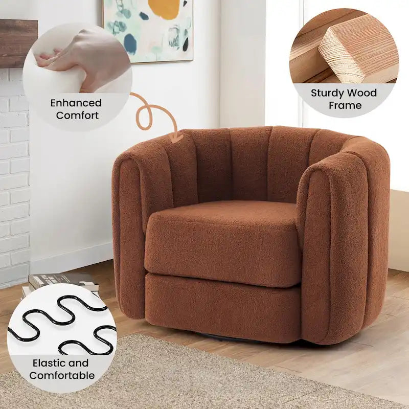 Fauteuil pivotant rond