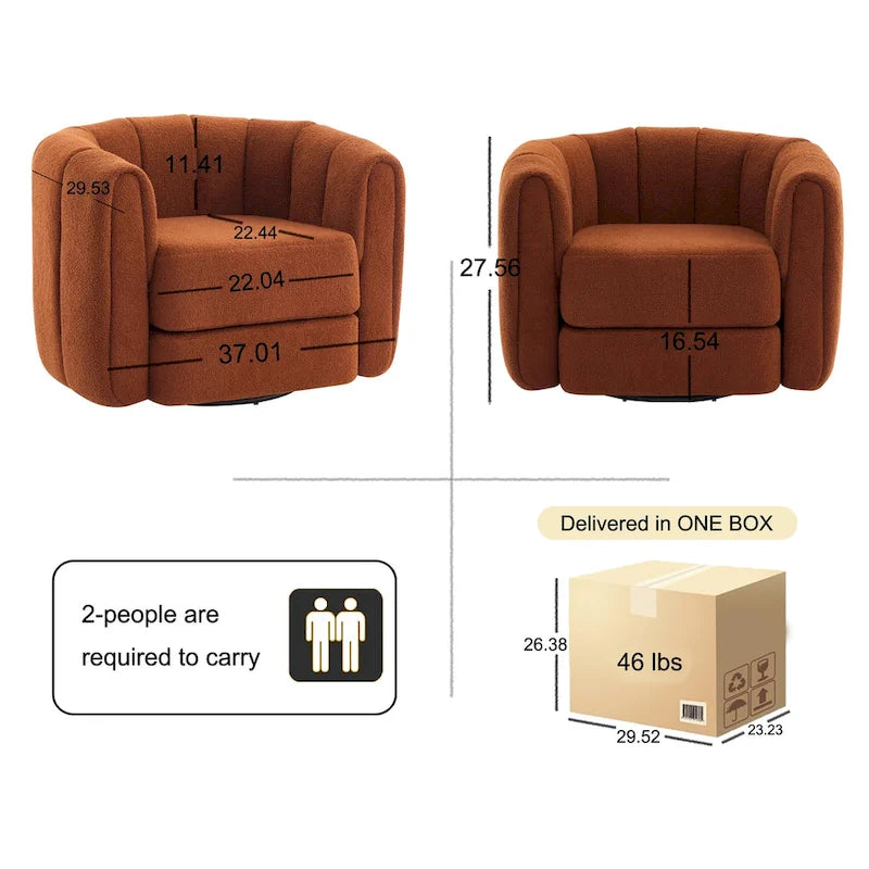 Fauteuil pivotant rond